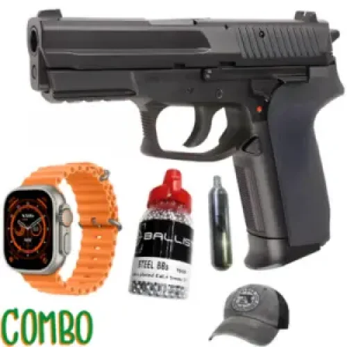 2022 Gas Gun Black Smart watch Co2 gas BB balls and Cap