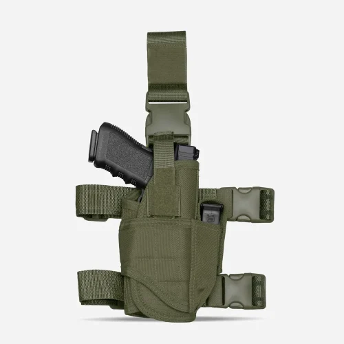 Single strip Leg Holster black or khaki or green