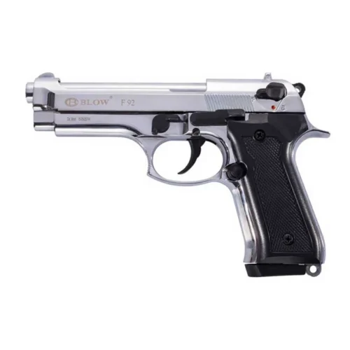 BLOW F92 MATE CHROME BLANK GUN – Best Blank Guns for Sale | Targeted Self Defense